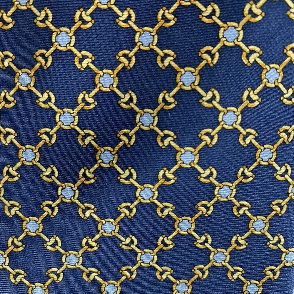 Jos. A. Bank Executive Collection Neck Tie Men's Blue Geometric Silk Formal 9591